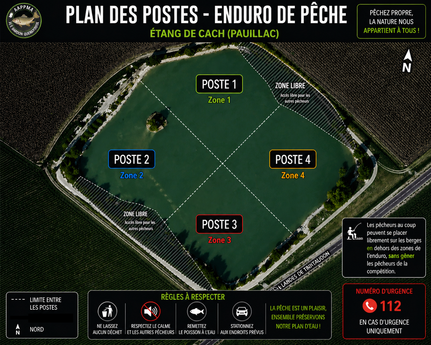 Postes étang de Cach — Pauillac